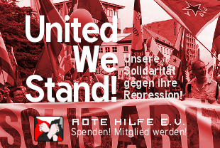 United we stand - banner Rote Hilfe