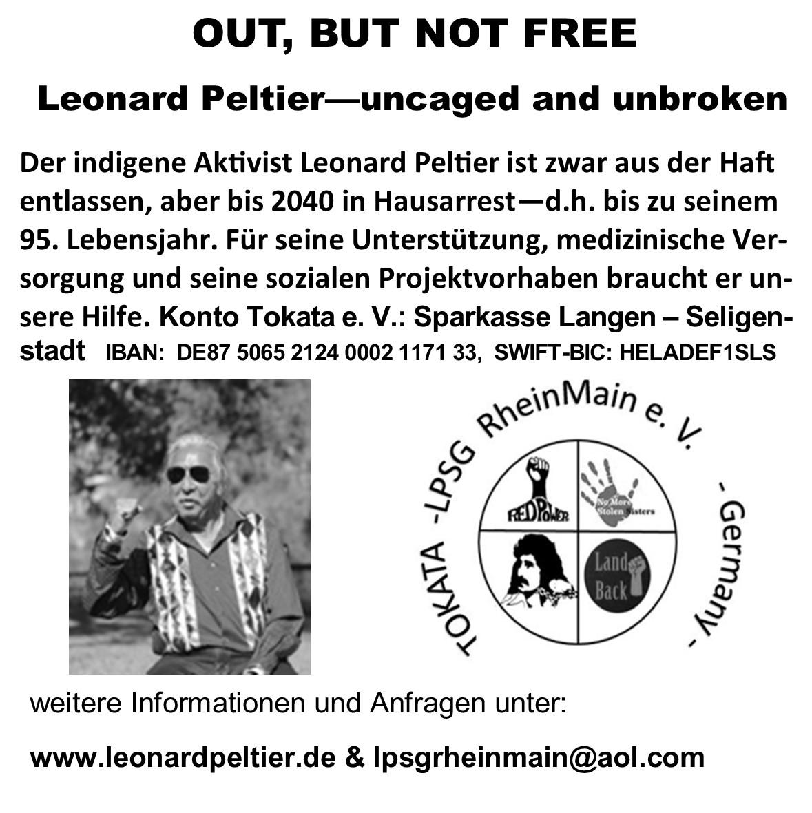 Leonard Peltier Spendenaufruf