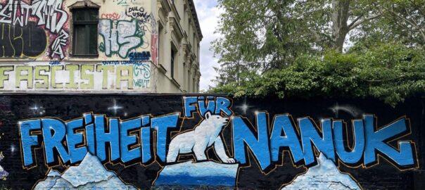 freiheit fuer nanuk wand grafitti